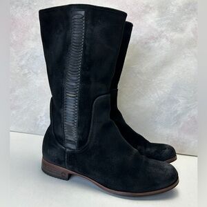 UGG Australia Annisa Suede Leather Genuine Sheep Skin Black‎ Boots